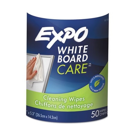 Sanford EXPO, Dry-Erase Board-Cleaning Wet Wipes, 6 X 9, 50/container 81850